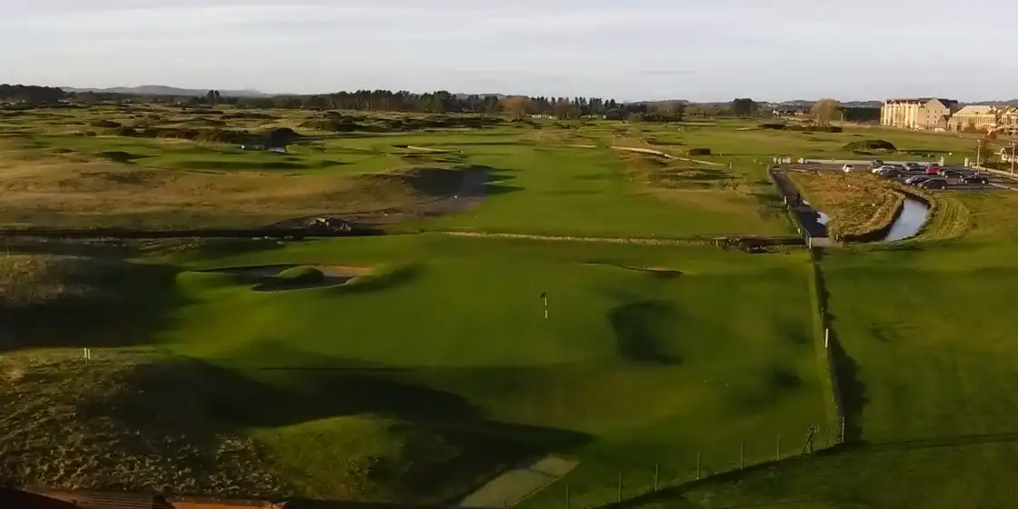 18th Green Championship Course at Carnoustie, Scotland — Carnoustie Golf Links
