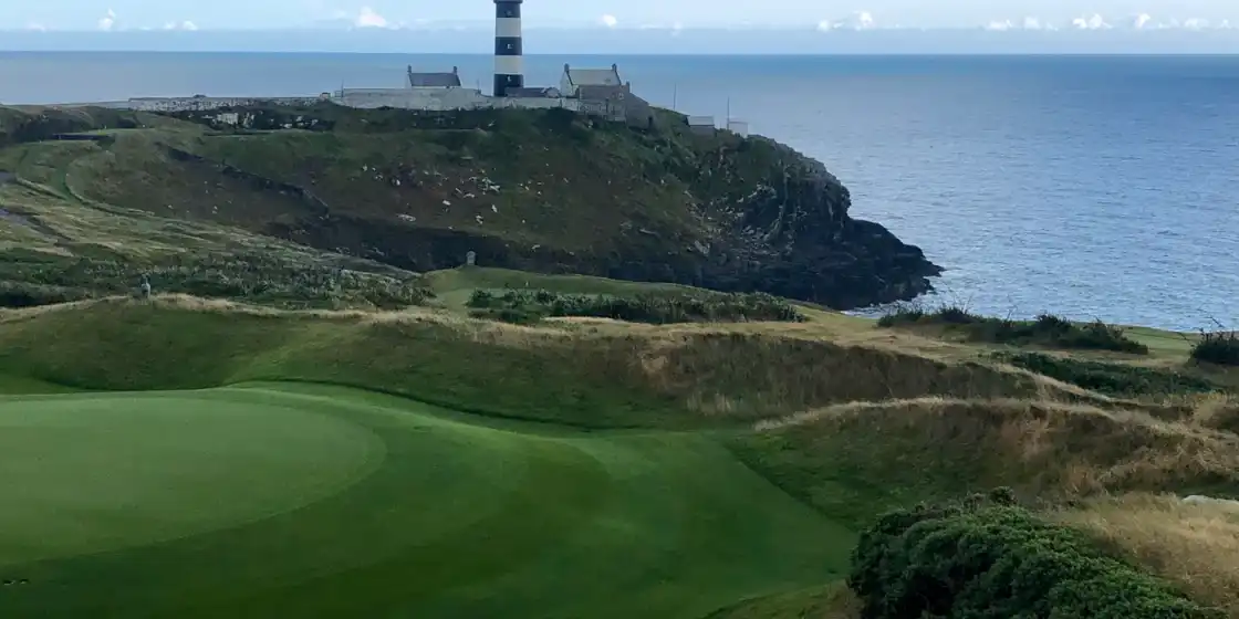 Photo of the lighthouse at Old Head Golf Course, located in Kinsale, Co. Cork, Ireland. — Old Hea...